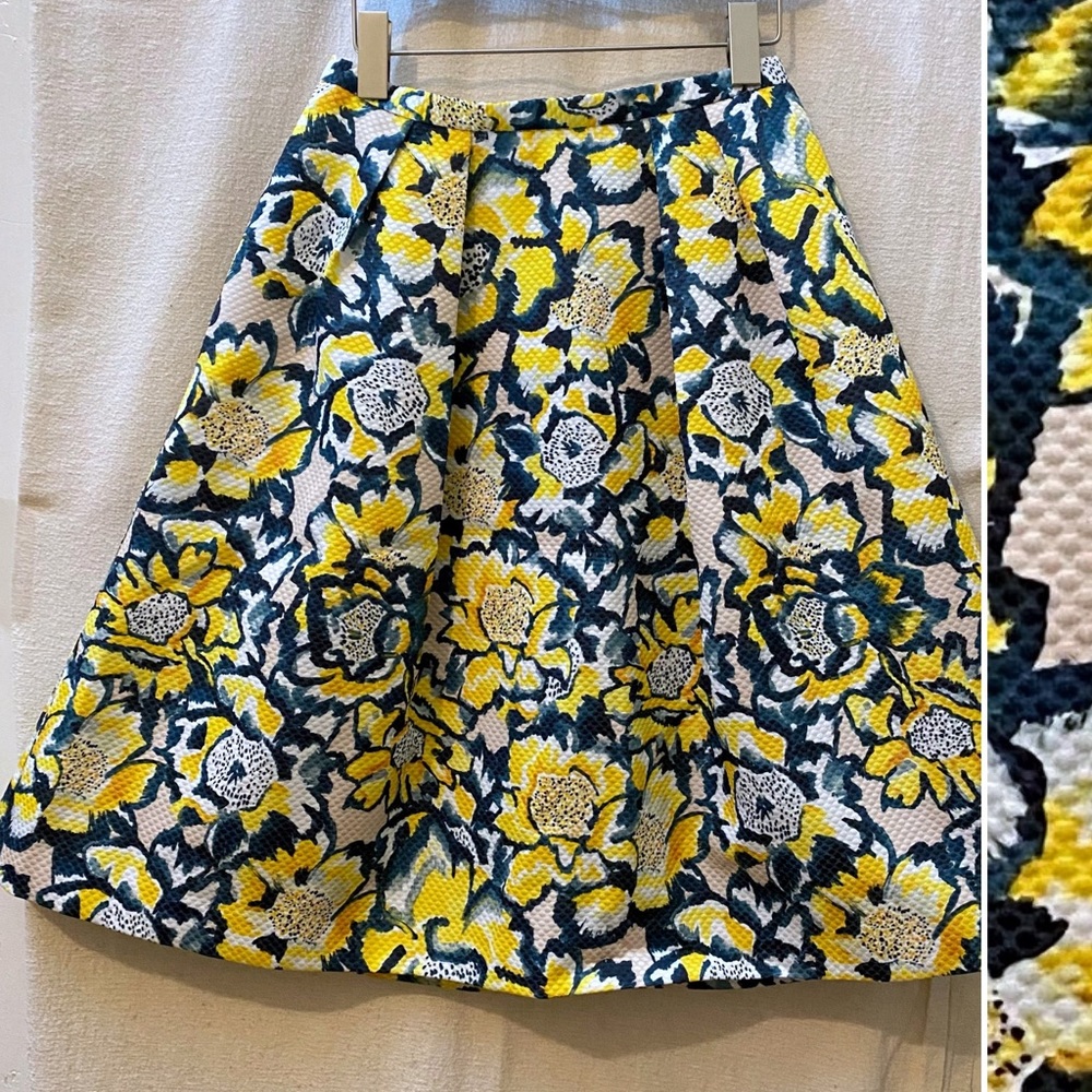 H&M Spring Flowers Skater Skirt